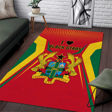 Support the Black Stars - Ghana Football Area Rug LT01