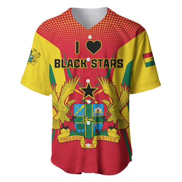 Support the Black Stars - Ghana Football Baseball Jersey LT01