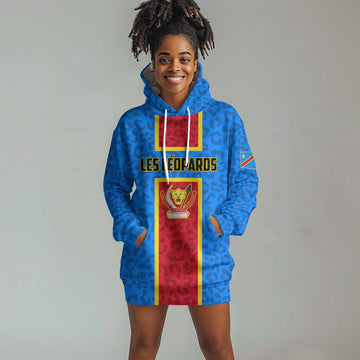 Support Les Leopards - DR Congo Football Hoodie Dress LT01