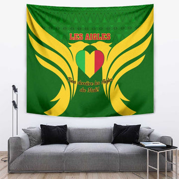 Support Les Aigles Du Mali - Mali Football Tapestry LT01