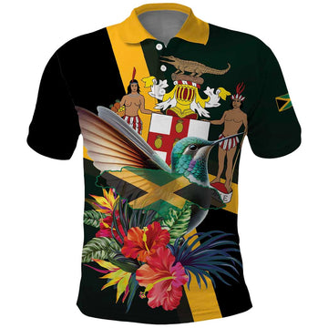 Jamaica Hummingbird Polo Shirt Jumieka Tropical LT01