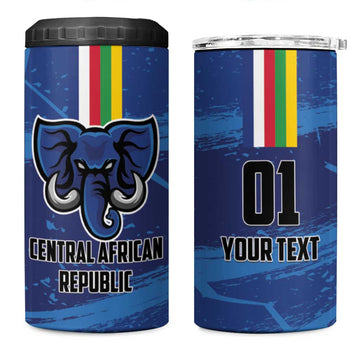 Custom Central African Republic Football 4 in 1 Can Cooler Tumbler African Come On Les Fauves LT01