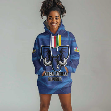 Custom Central African Republic Football Hoodie Dress African Come On Les Fauves LT01