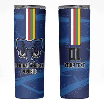Custom Central African Republic Football Skinny Tumbler African Come On Les Fauves LT01