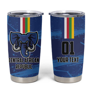 Custom Central African Republic Football Tumbler Cup African Come On Les Fauves LT01