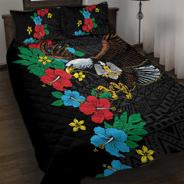 South Sudan Quilt Bed Set African Pattern Hibiscus Floral LT01