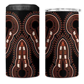 African Dashiki 4 in 1 Can Cooler Tumbler Afro Vintage Pattern LT01