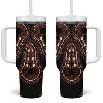 African Dashiki Tumbler With Handle Afro Vintage Pattern LT01