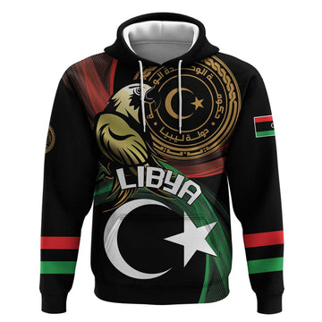 Personalized Libya Hoodie White Star And Crescent LT01