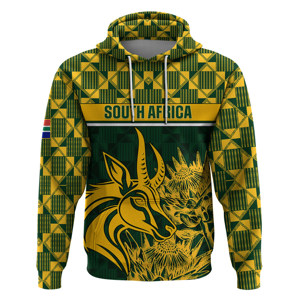 Custom South Africa Rugby Hoodie Go Springboks African Pattern LT01