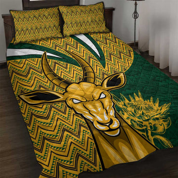 South Africa Rugby Quilt Bed Set - Come On Bokke, Champion World Cup LT01