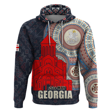 Georgia Independence Day Hoodie Holy Trinity Cathedral of Tbilisi LT01