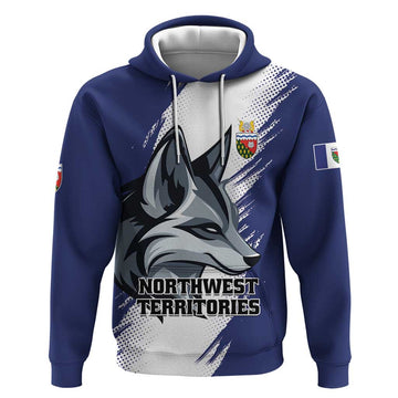 Personalized Canada Northwest Territories Hoodie White Fox Grunge Stylized LT01