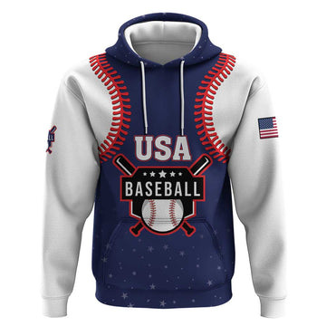 Custom USA 2025 Baseball Hoodie United States Team For Glory LT01