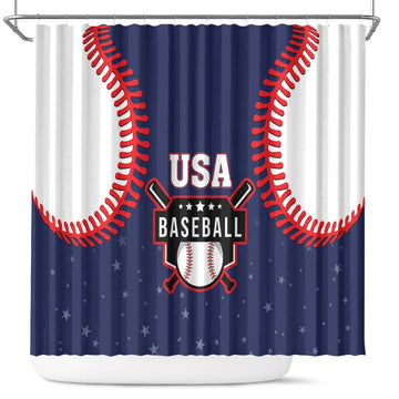USA 2025 Baseball Shower Curtain United States Team For Glory LT01