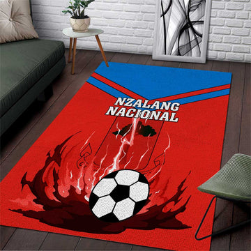 Support Nzalang Nacional - Equatorial Guinea Football Area Rug LT01