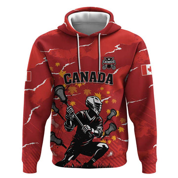 Custom Canada Lacrosse Hoodie National Summer Sport LT01