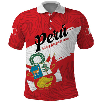 Personalized Peru Polo Shirt Piruw Ripuwlika Flag Stylized LT01