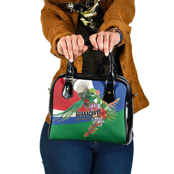 Costa Rica Guanacaste Day Shoulder Handbag Resplendent Quetzal Tropical Flowers LT01