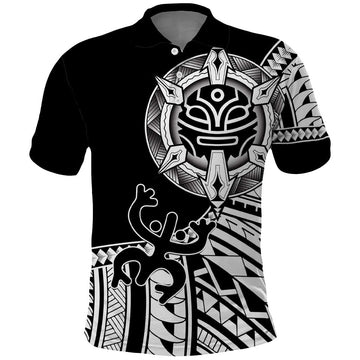Taino Sun Traditional Tattoo Polo Shirt Polynesian Pattern LT01