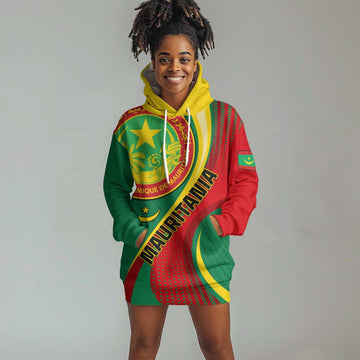 Personalized Mauritania Independence Day Hoodie Dress with Mauritanian Seal - Special Version LT01