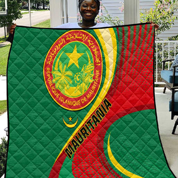 Mauritania Independence Day Quilt with Mauritanian Seal - Special Version LT01