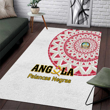 Support Palancas Negras - White Angola Football Area Rug LT01