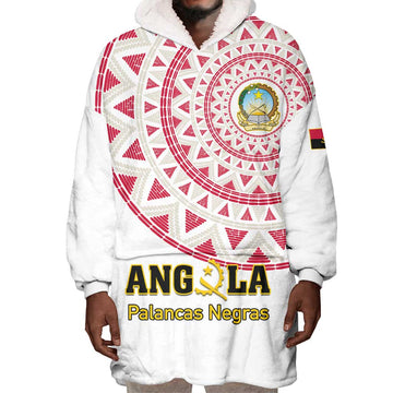 Support Palancas Negras - White Angola Football Wearable Blanket Hoodie LT01
