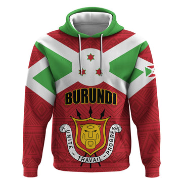 Personalized Burundi Hoodie Coat Of Arms African Pattern LT01
