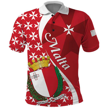 Malta Polo Shirt Virtute et constantia Maltese Cross Pattern LT01