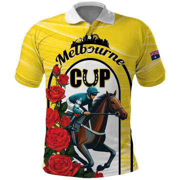Personalised Melbourne Horse Racing Polo Shirt The Race That Stops The Nation LT01