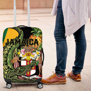 Jamaica Crocodile Luggage Cover Pineapple Tropical Style LT01