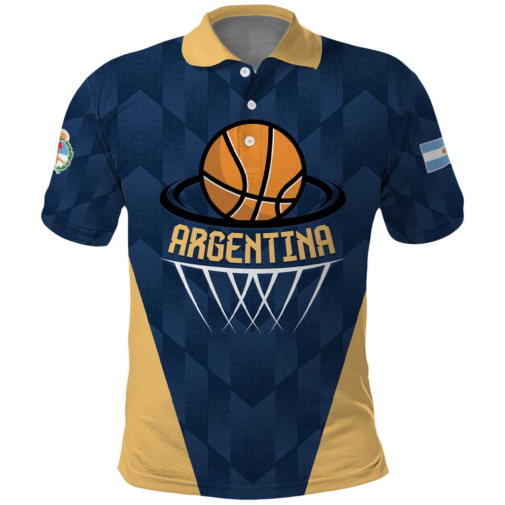Argentina Basketball Custom Polo Shirt Go El Alma Argentina LT01