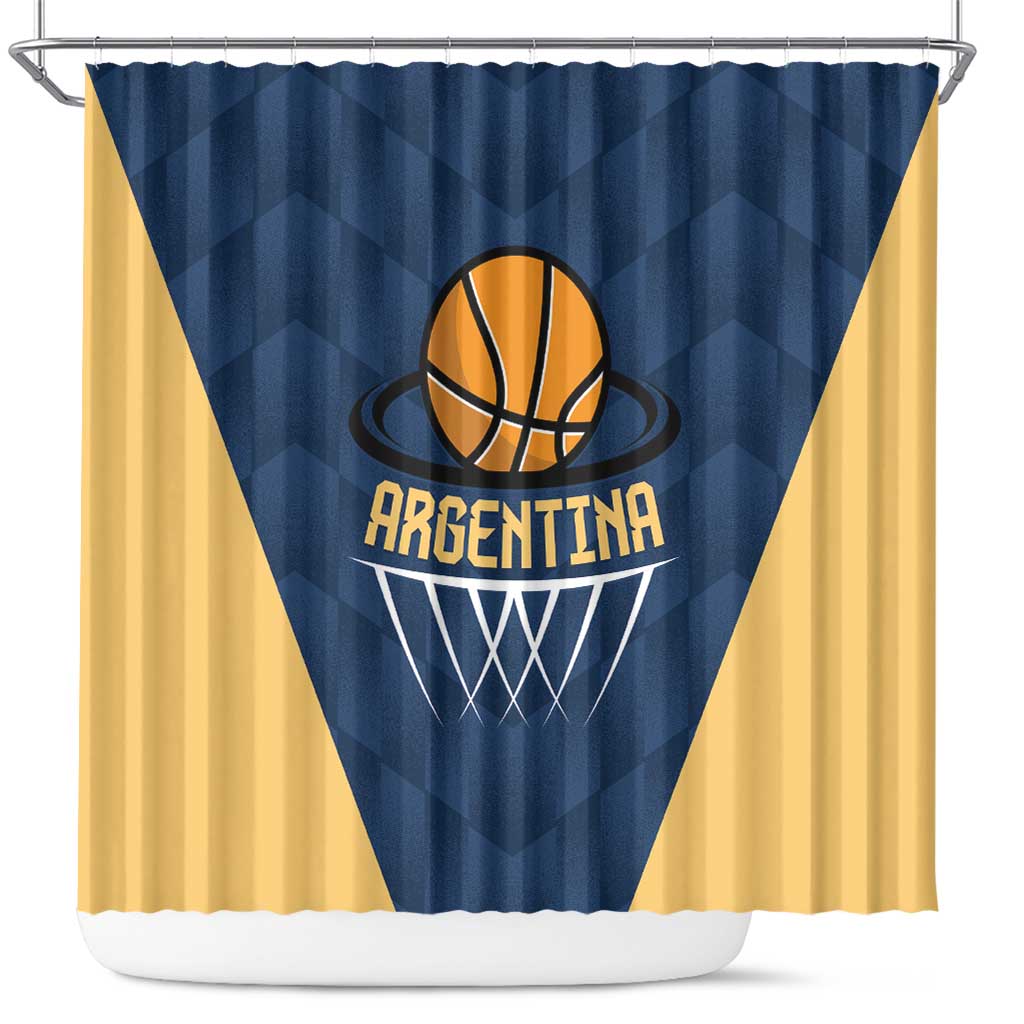 Argentina Basketball Shower Curtain Go El Alma Argentina LT01