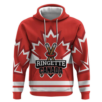 Custom Canada Ringuette Hoodie Team Canada Dominates The Game LT01