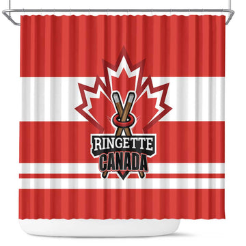 Canada Ringuette Shower Curtain Team Canada Dominates The Game LT01
