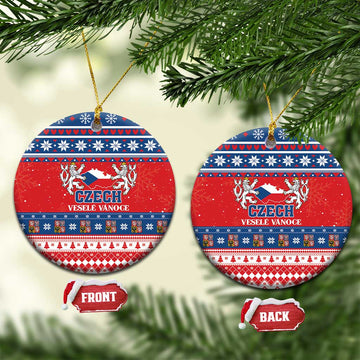 Czech Republic Christmas Ceramic Ornament Czechia Vesele Vanoce LT01