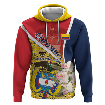Colombia Independence Day Hoodie Libertad y Orden Colombian Pattern LT01