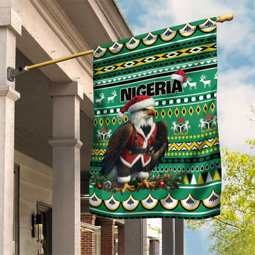 Nigeria Christmas Garden Flag Eagle Santa - African Pattern LT01