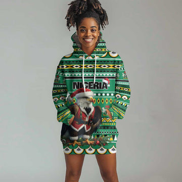 Nigeria Christmas Hoodie Dress Eagle Santa - African Pattern LT01