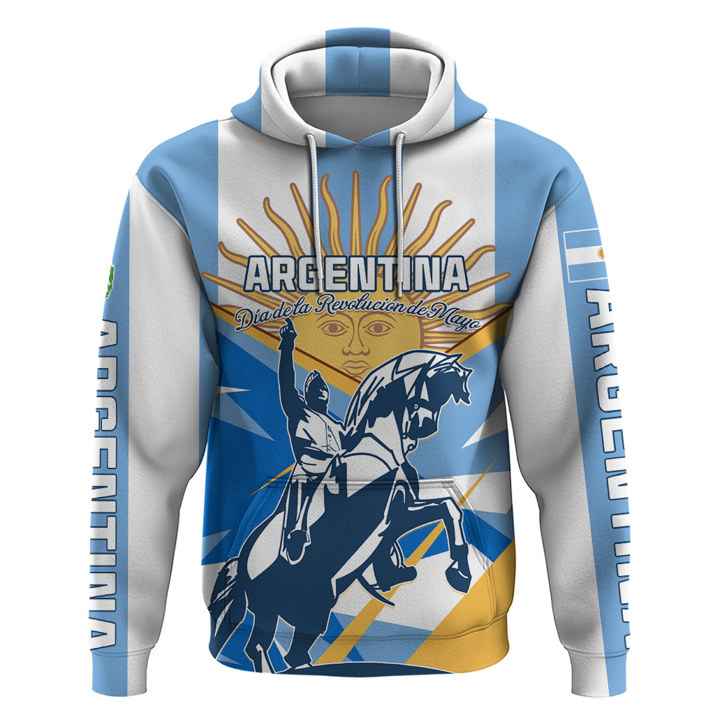Argentina Revolution Day Hoodie Sol de Mayo Warrior LT01