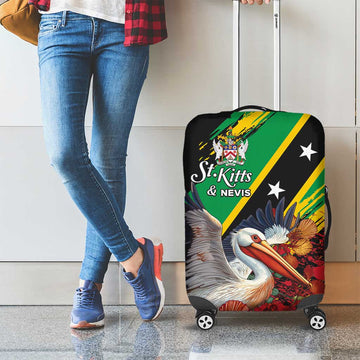 Saint Kitts and Nevis Pelican Luggage Cover Royal Poinciana Flowers LT01
