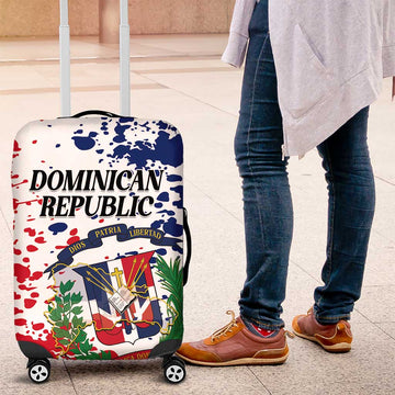 Dominican Republic Restoration Day Luggage Cover Coat Of Arms Flag Colors LT01