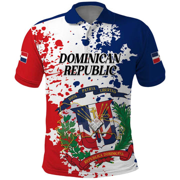 Personalized Dominican Republic Restoration Day Polo Shirt Coat Of Arms Flag Colors LT01