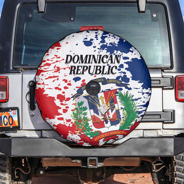 Dominican Republic Restoration Day Spare Tire Cover Coat Of Arms Flag Colors LT01
