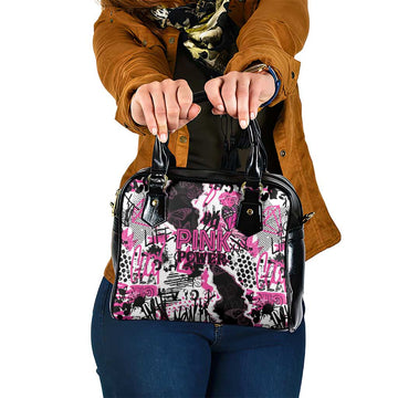 Pink Power Graffiti Shoulder Handbag Breast Cancer Awareness LT01