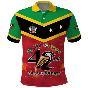 St Kitts and Nevis 42nd Independence Day Polo Shirt Country Above Self LT01