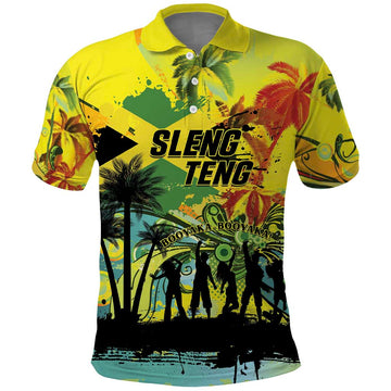 Personalized Jamaica Sleng Teng Riddim Polo Shirt Booyaka Booyaka LT01