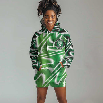 Custom Nigeria Football Hoodie Dress Sporty Super Eagles LT03
