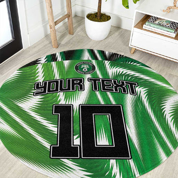 Custom Nigeria Football Round Carpet Sporty Super Eagles LT03
